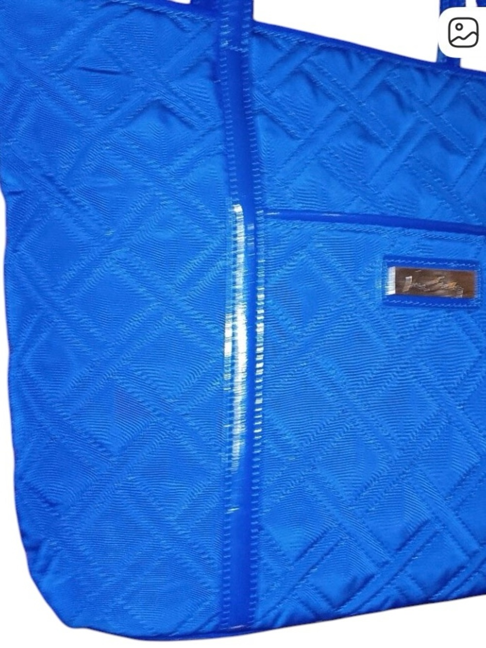 Vera Bradley Royal Blue Quilted Tote - Picture 3 of 8